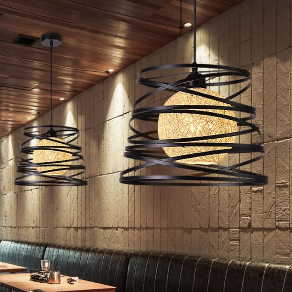 spiral-industrial-metal-1-head-white-black-hanging-lamp-with-wire-frame-pendant-lighting-103